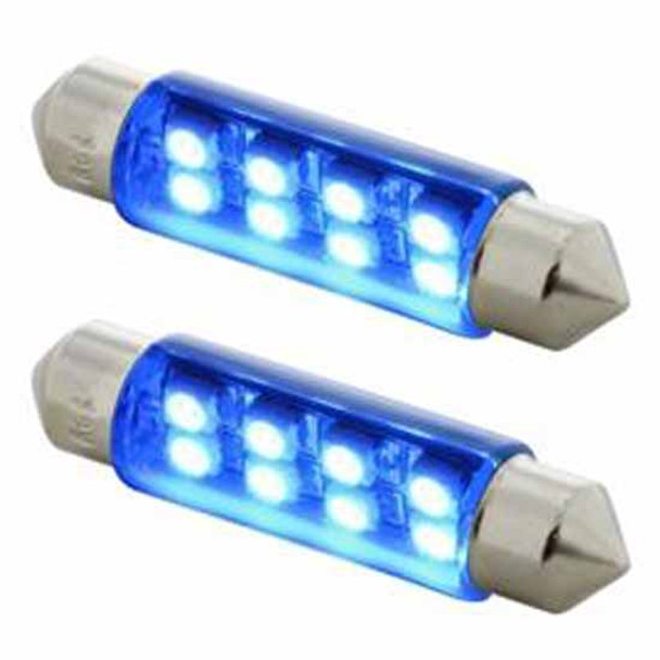 211-2 LED Light Bulb W/ 8 Micro LEDs - Blue 2 Pack