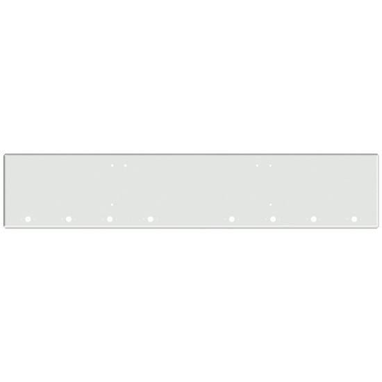 22 Inch Chrome Texas Boxed End Bumper With 8 M1 - P1 Light Holes For Freightliner Coronado New Style, 122 Sd SFA