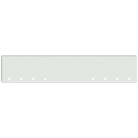 22 Inch Chrome Texas Boxed End Bumper With 8 M3 - P3 Light Holes For Freightliner Coronado New Style, 122 Sd SFA