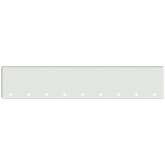 22 Inch Chrome Texas Boxed End Bumper With 9 M3 - P3 Light Holes For Freightliner Coronado New Style, 122 Sd SFA