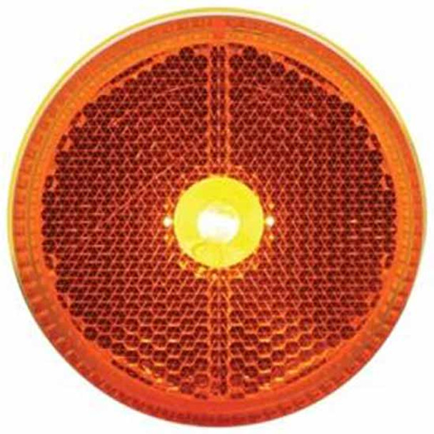 2.5 Inch Round Reflectorized Clearance Marker Light Kit - Amber Lens