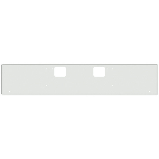 18 Inch Chrome Texas Boxed End Bumper With Tow And 2 Rnd 3/4 Inch Light Holes For Freightliner Coronado New Style, 122 Sd SFA