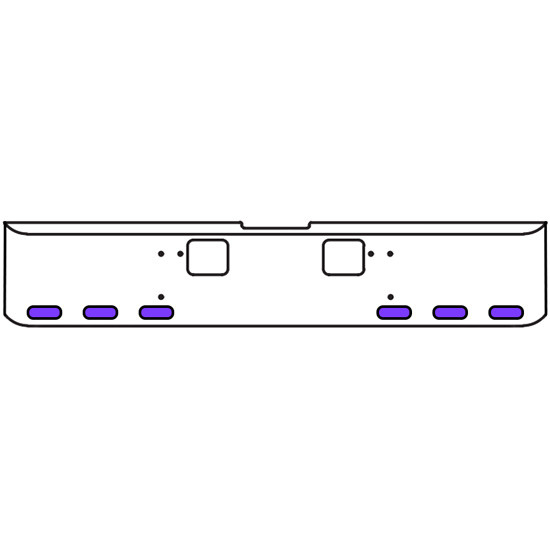 20 Inch Chrome Texas Square Bumper Kit With 6 Oval Lights