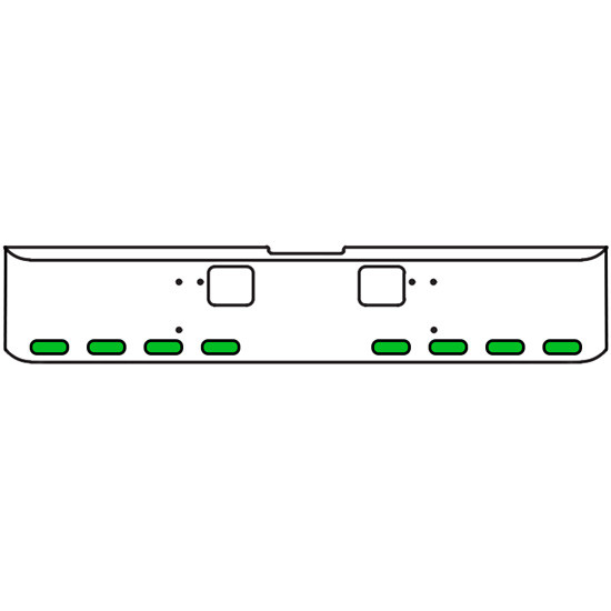 22 Inch Chrome Texas Square Bumper Kit With 8 Oval Lights