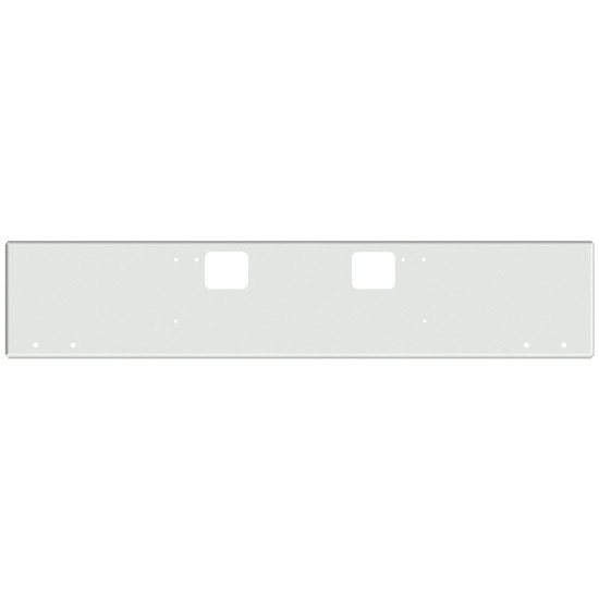 22 Inch Chrome Texas Boxed End Bumper With Tow And 4 Rnd 3/4 Inch Light Holes For Freightliner Coronado New Style, 122 Sd SFA