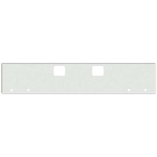 22 Inch Chrome Texas Boxed End Bumper With Tow And 4 M1 - P1 Light Holes For Freightliner Coronado New Style, 122 Sd SFA