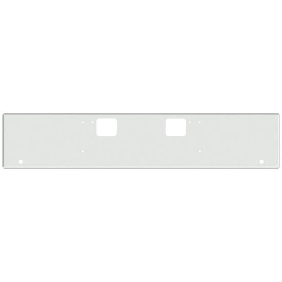 22 Inch Chrome Texas Boxed End Bumper With Tow And 2 M1 - P1 Light Holes For Freightliner Coronado New Style, 122 Sd SFA