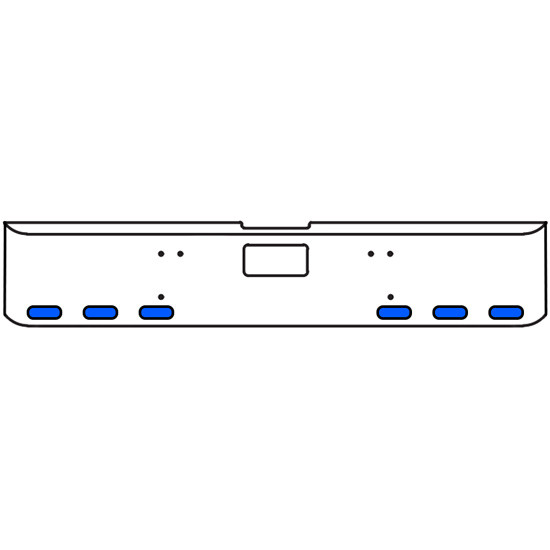 18 Inch Chrome Texas Square Bumper Kit With 6 Oval Lights