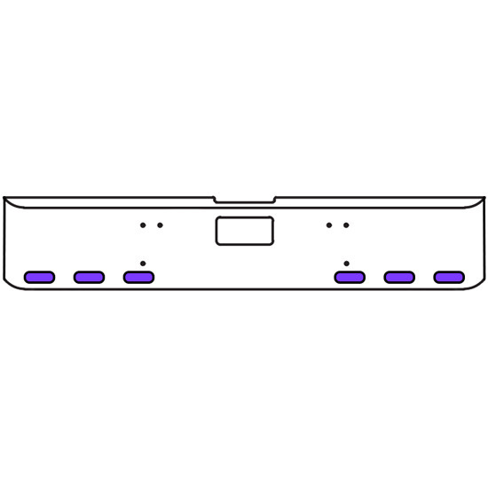 18 Inch Chrome Texas Square Bumper Kit With 6 Oval Lights