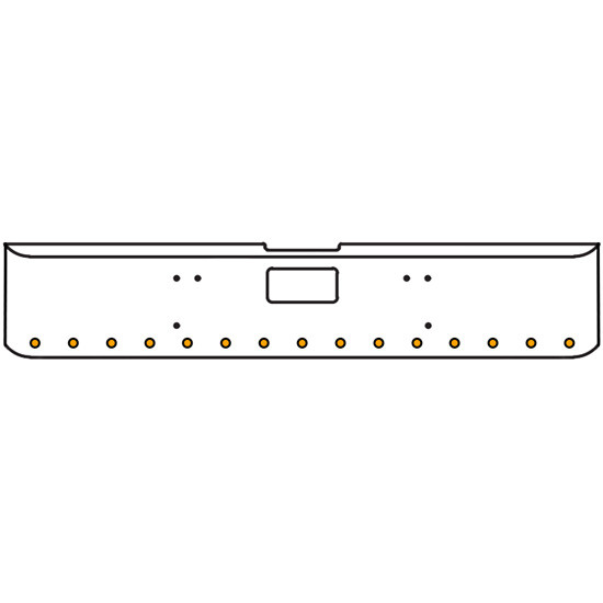 18 Inch Chrome Texas Square Bumper Kit With 15 Round Lights