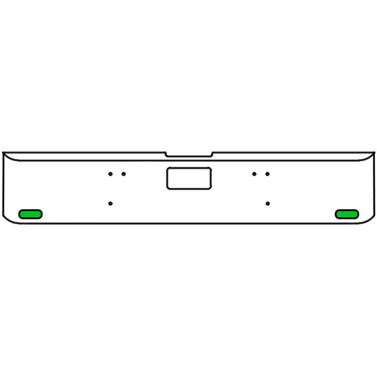 20 Inch Chrome Texas Square Bumper Kit With 2 Oval Lights