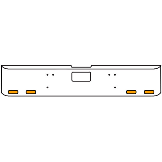 20 Inch Chrome Texas Square Bumper Kit With 4 Oval Lights