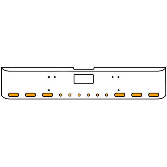 20 Inch Chrome Texas Square Bumper Kit With 6 Oval Lights And 6 Round Lights