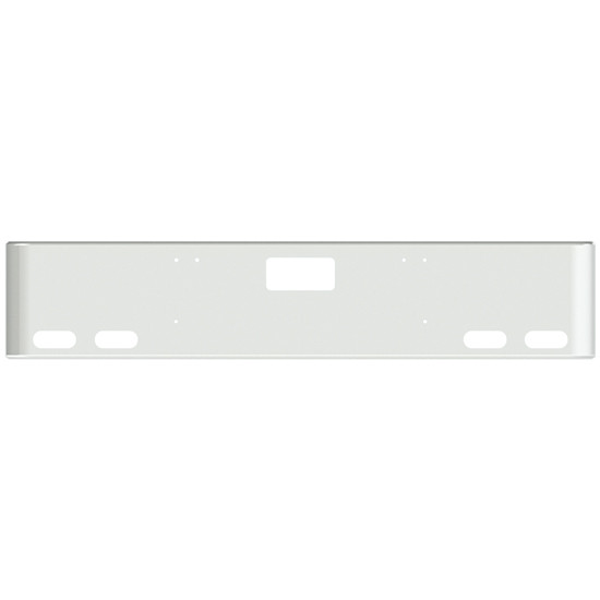 22 Inch Chrome Texas Rolled End Bumper With Step, 4 Oval Light Holes For Coronado New Style, 122Sd