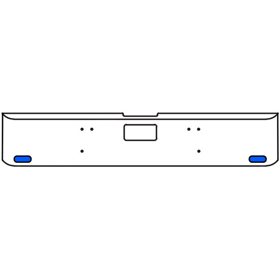 22 Inch Chrome Texas Square Bumper Kit With 2 Oval Lights