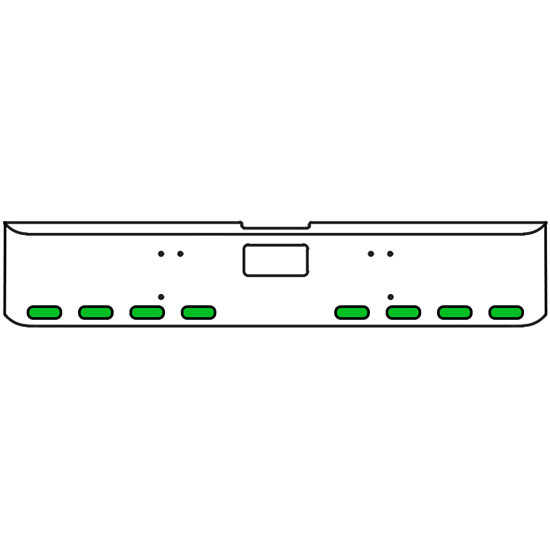 22 Inch Chrome Texas Square Bumper Kit With 8 Oval Lights