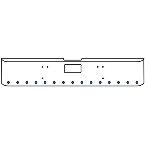 22 Inch Chrome Texas Square Bumper Kit With 15 Round Lights