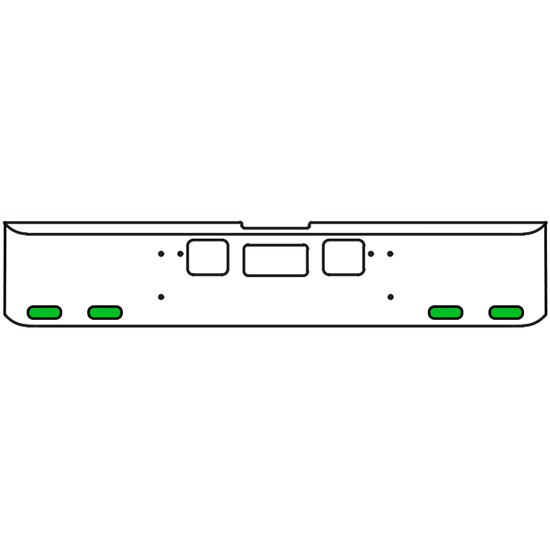 22 Inch Chrome Texas Square Bumper Kit With 4 Oval Lights