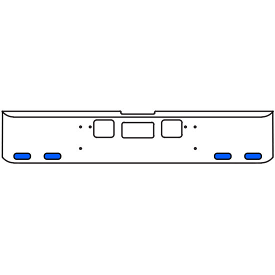 22 Inch Chrome Texas Square Bumper Kit With 4 Oval Lights