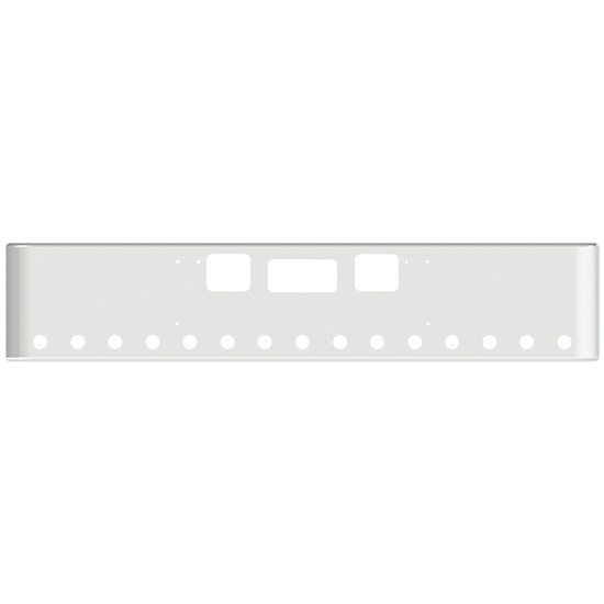 22 Inch Chrome Texas Rolled End Bumper With Tow, Step, 15 - 2 Inch Light Holes For Coronado New Style, 122Sd