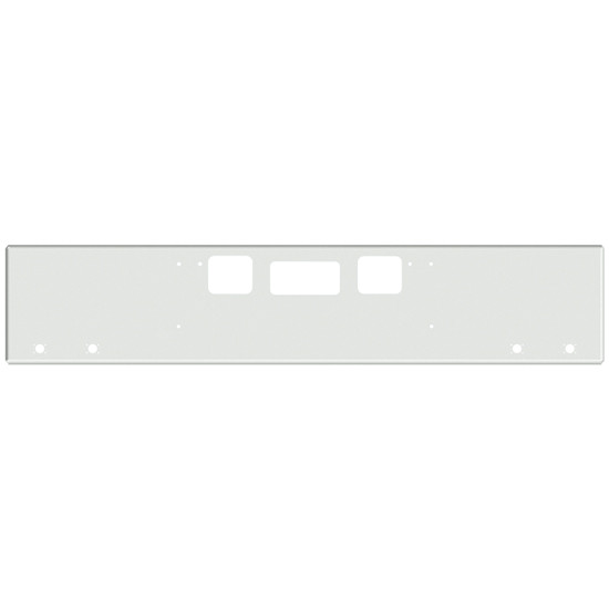 20 Inch Chrome Texas Boxed End Bumper With Tow, Step And 4 M3 - P3 Light Holes For Freightliner Coronado New Style, 122 Sd SFA