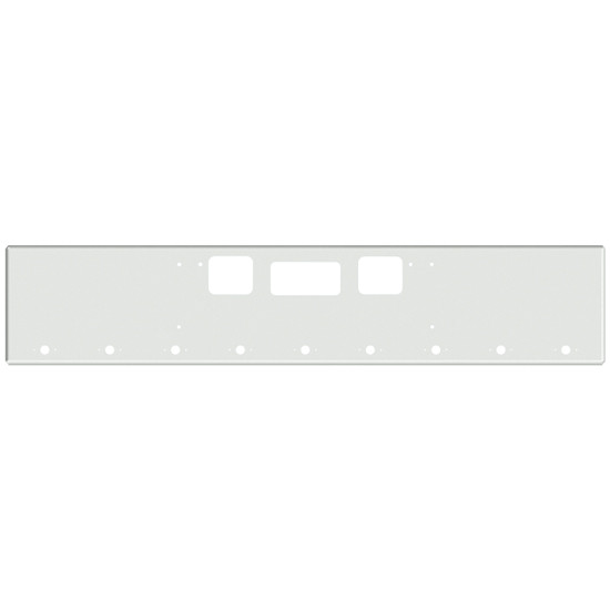 22 Inch Chrome Texas Boxed End Bumper With Tow, Step And 9 M1 - P1 Light Holes For Freightliner Coronado New Style, 122 Sd SFA