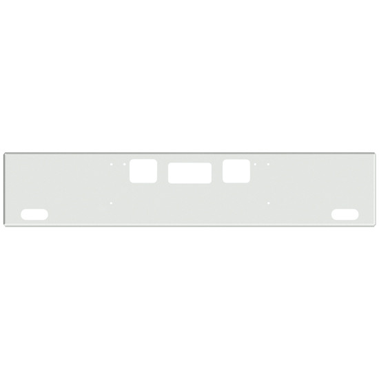 18 Inch Chrome American Eagle Bumper With Tow, Step, 2 Oval Light Holes