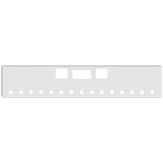 18 Inch Chrome American Eagle Bumper With Tow, Step, 15 - 2 Inch Round Light Holes