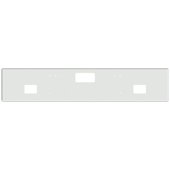 18 Inch Chrome Boxed End Bumper With Square Fog Light And Step Holes For Freightliner Coronado 2010 And Newer