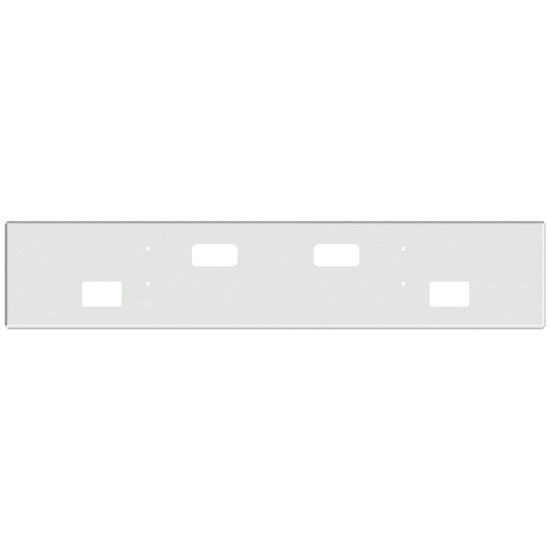 22 Inch Chrome Boxed End Bumper With Square Fog Light And Vent Holes For Freightliner 114Sd SFA 2012 And Newer