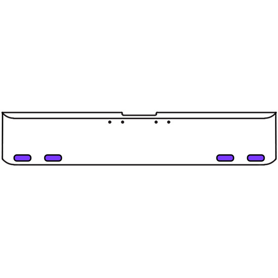 18 Inch 7 Gauge Chrome-Plated Steel Chrome Texas Square Bumper Kit With 4 Oval Dual Revolution Marker Light Amber To Purple For Freightliner Fl120/Fl132 2000-2002