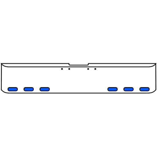 18 Inch 7 Gauge Chrome-Plated Steel Chrome Texas Square Bumper Kit With 6 Oval Dual Function Auxiliary Light Amber To Blue For Freightliner Fl120/Fl132 2000-2002