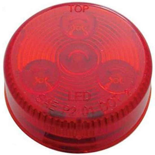 4 Diode 2 Inch Low Profile Clearance/Marker Light - Red LED/ Red Lens