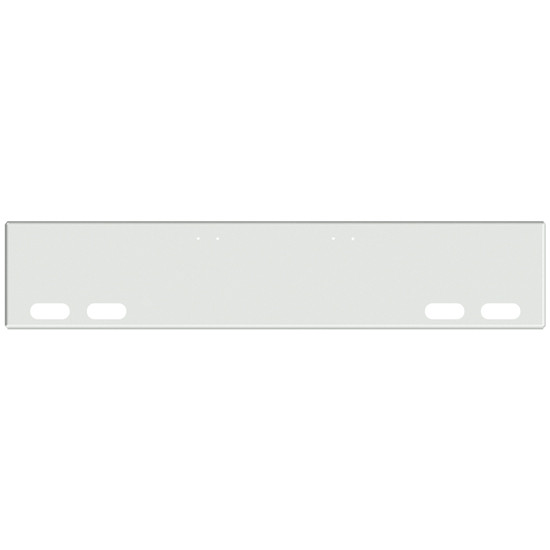 22 Inch Chrome Texas Boxed End Bumper With Holes For Mounting And 4 Oval Lights For Freightliner Classic 2000-2002