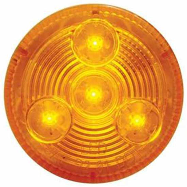 4 LED 2-1/2 Inch Low Profile Clearance/Marker Light - Amber LED/ Amber Lens