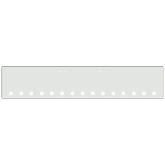 22 Inch Chrome Texas Boxed End Bumper With Holes For Mounting And 15 Round 2 Inch Lights For Freightliner Classic 2000-2002