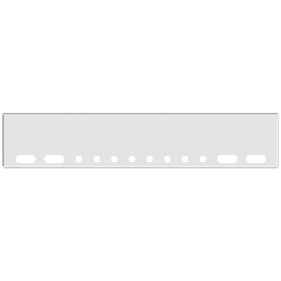 22 Inch Chrome American Eagle Bumper With Holes For Mounting And 4 Oval, 8 Round 2 Inch Lights For Freightliner Classic 2000-2002