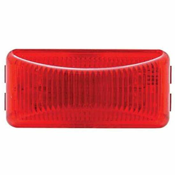 6 LED Rectangular Clearance/ Marker Light - Red LED/ Red Lens