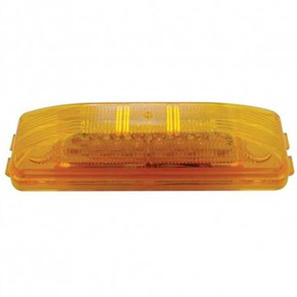 12 LED Rectangular Clearance/ Marker Light - Amber LED/ Amber Lens