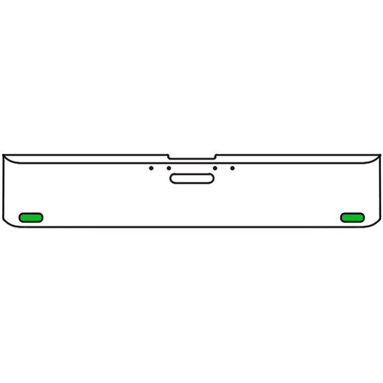 18 Inch 7 Gauge Chrome-Plated Steel Chrome Texas Square Bumper Kit With 2 Oval Amber Marker Light Amber To Green For Freightliner Fl120/Fl132 2000-2002