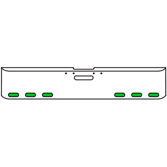 18 Inch 7 Gauge Chrome-Plated Steel Chrome Texas Square Bumper Kit With 6 Oval Amber Marker Light Amber To Green For Freightliner Fl120/Fl132 2000-2002