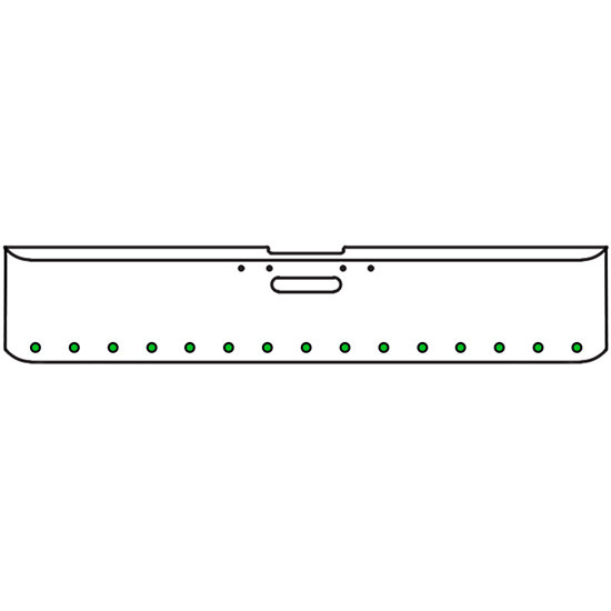 18 Inch 7 Gauge Chrome-Plated Steel Chrome Texas Square Bumper Kit With 15 Round Dual Revolution Marker Light Amber To Green For Freightliner Fl120/Fl132 2000-2002