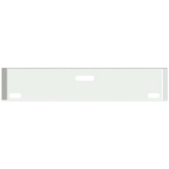 20 Inch Chrome Texas Mitered End Bumper With Tow, 2 Oval Light Holes For Freightliner Classic 2000-2002