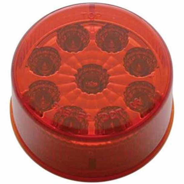 9 LED 2 Inch Reflector Clearance/Marker Light Kit, Red LED/ Red Lens