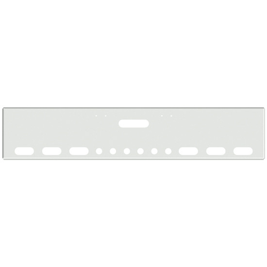 22 Inch Chrome Texas Boxed End Bumper With Holes For Center Tow And 6 Oval, 6 Round 2 Inch Lights For Freightliner Classic 2000-2002