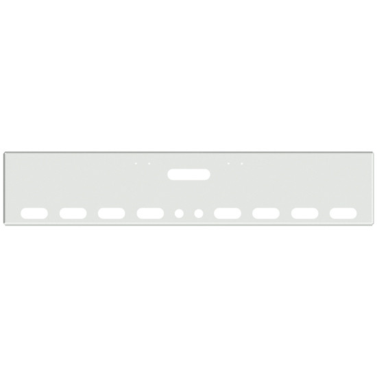 20 Inch Chrome American Eagle Square End Bumper With Tow, 8 Oval And 2 - 2 Inch Round Light Holes For Freightliner Classic 120, Xl 132