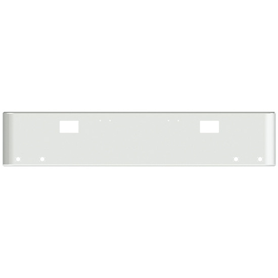 18 Inch Chrome-Plated Steel Rolled End Texas Bumper Kit With Mounting Holes, And 4 M3 Or P3 Light Holes For Freightliner