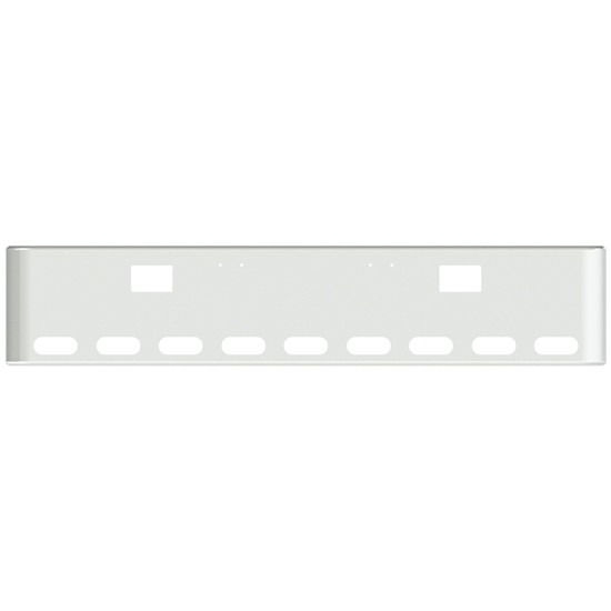 20 Inch Chrome Texas Rolled End Bumper With Holes For Hooks And 9 Oval Lights For Freightliner Classic 2000-2002