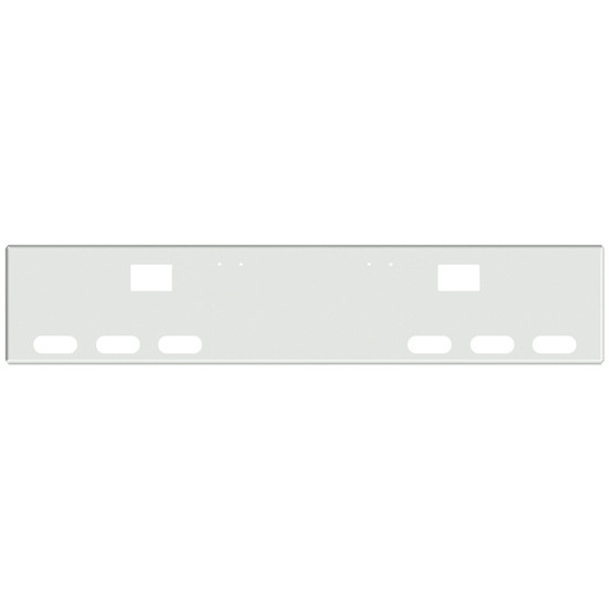 22 Inch Chrome American Eagle Bumper With Hook Holes, 6 Oval Light Holes For Freightliner Classic 2000-2002