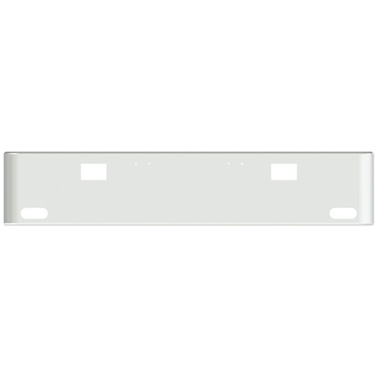 22 Inch Chrome Rolled End American Eagle Bumper With Hook Holes , 2 Oval Light Holes For Freightliner Classic 2000-2002